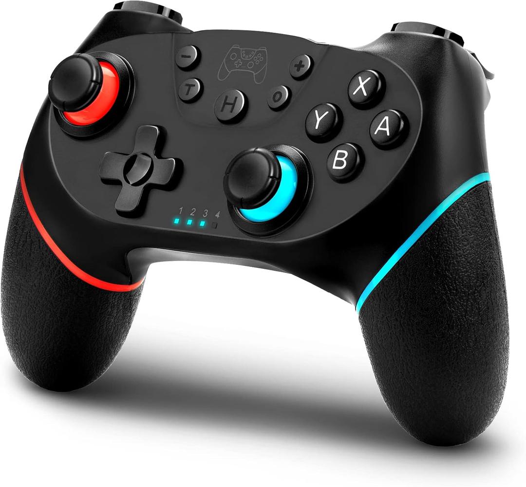 Pro Controller for Switch, Switch Lite & OLED - Adjustable Turbo, Dual Vibration, Ergonomic Non-Slip Gamepad Joystick