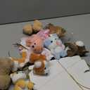 10 Pcs Mini Plush Dogs Bulk Adopt a Dog Favors Stuffed Animals Set with Small Assorted Puppies Birthday Hats Kraft Paper Boxes for Animal Pet Theme Birthday Party Supplies Gifts