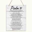 Timeless Psalm 29 Wall Art - Vintage Wooden Plaque Sign, Bible Verse Home Decor for Farmhouse, Church