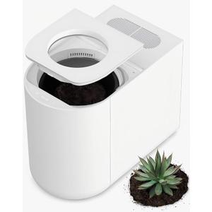 5L Large Electric Composter for Kitchen, Indoor Countertop Compost Bin Smart Humidity Sensor for Turning Food Waste into Pre-compost by 90%, Visible Window, One-Touch Operation, Auto-cleaning