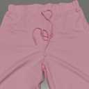 Womens 2 Piece Lounge Sets Long Sleeve Crop Tops V Neck Flare Pants Set Fall Y2k Casual Outfits (Medium, Pink)