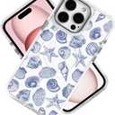DAIZAG Case for iPhone 13 Pro, [Compatible with MagSafe],Cute Blue Seashell Phone Case for Women Girls Magnetic Clear Cover Case for iPhone 13 Pro