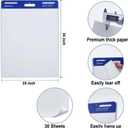 Comix Sticky Easel Pad, 25 x 30 Inches Flip Chart Paper for Teachers, Large Self Stick Easel Paper, 30 Sheets/Pad, 2 Pads/Pack