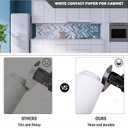 Oxdigi White Contact Paper Peel and Stick 23.6"x196" - Thick Wallpaper Self-Adhesive Vinyl Film for Cabinets, Wall, Old Furniture