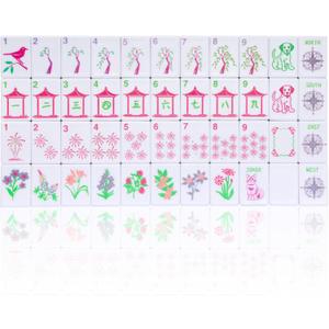 Large Mahjong Set, American Mahjong Game Set with 160 Tiles (1.41), 4 Racks & Thickened White Carrying Bag and Accessories, Portable Travel Mahjong Tiles Set