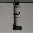 AmoiChic Adhesive Wall Mounted Pot Pan Rack, Kitchen Wall Mounted Detachable Pan Lid Utensils Organizer Hanging Rail with 8 Hooks for Kitchen Bathroom Bedroom,17.7''