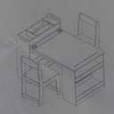 Garvee Kids Art Table with 2 Chairs Toddler Craft Play Wood Activity Desk