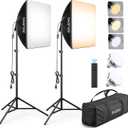 Softbox Photography Lighting Kit, 2Pack 20"x20" Soft Box Light