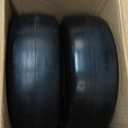 GICOOL 2-Pack 13x5.00-6 Flat Free Lawn Mower Tire and Wheel Assembly, 13" Solid Smooth Tread PU Tire with 3/4" or 5/8" Bearing, 3.25"-5.9" Adjustable Centered Hub for Zero Turn Mowers