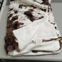 Faux Fur Throw Blanket for Couch, Fluffy Fuzzy Plush Bubble Blanket, Soft Warm Cozy Shaggy Rabbit Blanket, Luxury Decorative Gifts for Sofa Bedroom Living Room, 60x50inch (Cow Print-Brown)