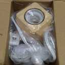 OuXean Small Wood Table Lamp Edison Bulb Dimmable Desk Lamp E26 60W Industrial Night Light Boho Deco for Bedroom, Living Room or Office(No Bulb) Oak