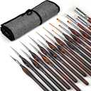 Golden Maple Miniature Paint Brushes Drybrush18PCS Micro Detail Paint Brush Set, Small Fine Detail Model Brushes for Acrylics, Watercolors & Paint by Number, Figurine  Cocoa Brown