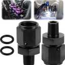 2 Pcs 1/8 NPT to 6AN Fitting Adapter, CNC-Machined Aluminum with Anodized Finish for Corrosion Resistance, Automotive Performance Upgrade Fuel Line Hose Transmission Oil System