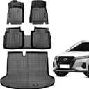 Floor Mats 2 Row and Trunk Cargo Liner Set for 2018-2024 Nissan Kicks Accessories All Weather TPE Rubber Protection Mats (Floor Mats+Cargo Liner)