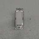 Lutron Claro 15 Amp Single-Pole Rocker Switch with Locator Light, CA-1PSNL-WH, White