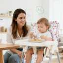 Baby High Chair Cover, Machine Washable High Chair Cushion Pad, Waterproof & Soft, Fits 3-5 Point Harness Chairs, High Chair Replacement Cover for Home & Restaurant Use Oatmeal