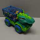 TEMI Dinosaur Truck Toys for Kids 3-5 Years, Tyrannosaurus Transport Car Carrier Truck with 8 Dinosaur Figures, Activity Play Mat, Dinosaur Eggs, Trees, Capture Jurassic Play Set for Boys and Girls