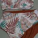 Herseas 2 Piece High Waisted Bikini Set for Women 2026 Spaghetti Straps Swim Top with Reversible Bottom Bathing Suit (Small, Brick Red)