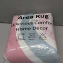 STARUIA Pink Round Rug for Girls, 5 Ft Rainbow Kids Rug for Nursery, Colorful Washable Rugs for Bedroom, Non-Slip Circle Time Rugs Soft Polka Carpet for Kids Room Princess Castle