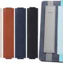 6Pcs Adjustable Pen Holder for Notebook, Elastic Band Pen Holder for Notebook PU Leather Pen Sleeve Pouch Detachable Journal Pencil Holder for Notebook Planners Binders and Books (6 Colors)