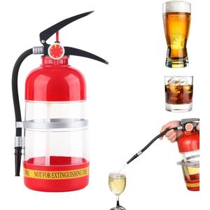 2L Whiskey Decanter, Portable Fire Extinguisher Container Funny Beer Dispenser for Home Party Beer Dispenser Barrels Bar Beverage Liquor Rack Machine for Spirits Drinks