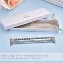 MOFREE Beaded Bracelet Compatible with Apple Watch Band 38mm/40mm/41mm/42mm, Fashion Elastic Stretch Women Bands for iWatch Series 11/10/9/8/7/SE/6/5/4/3/2/1 iPhone Watch Strap Bands (Blue/Silver)