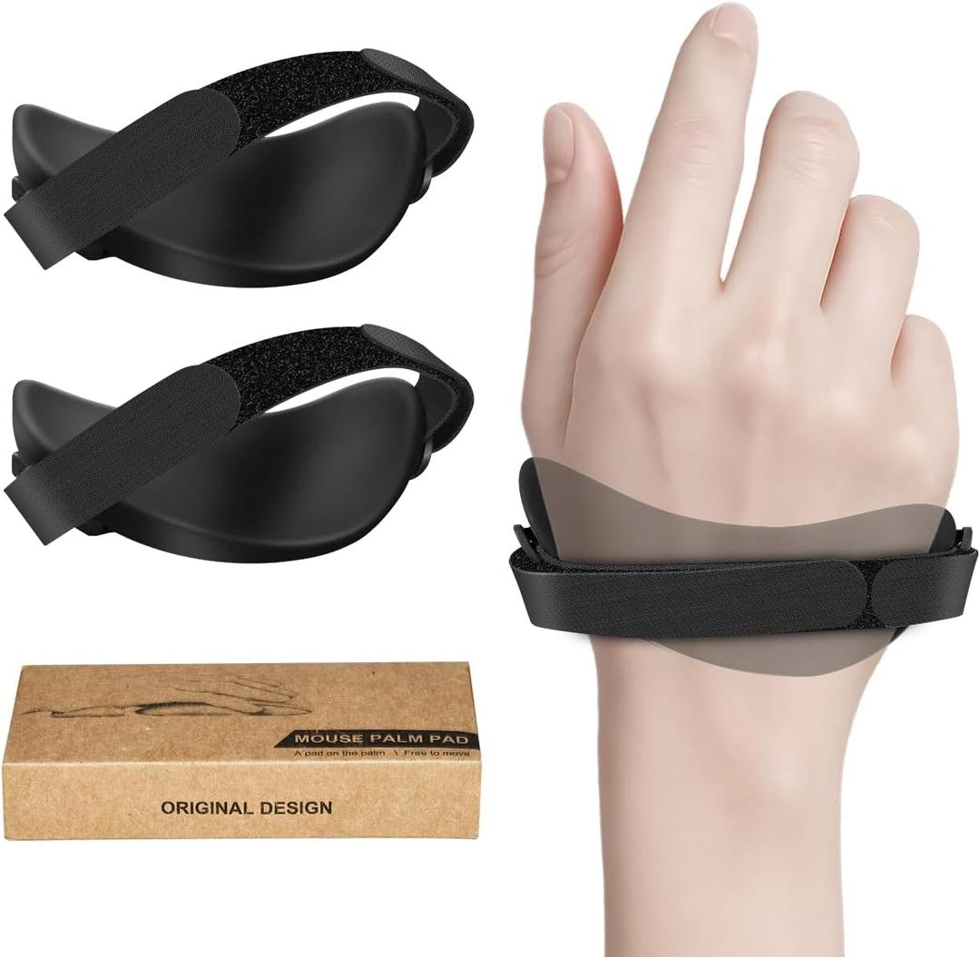 JIKIOU Advanced Ergonomic Right-Handed Gaming Wrist Rest for Mouse - Superior Support for Serious Gamers - Anti-Fatigue, Smooth Glide 2 Pack Right