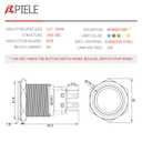 2 x APIELE 19mm Momentary Push Button Switch On Off Stainless Steel with 12V LED Angel Eye Head for 19mm 3/4 Mounting Hole with Wire Socket Plug Self-Reset (White)