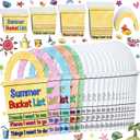24 Pcs Summer Bucket List Coloring Activity Poster for Kid Color Your Own Summer Bucket List End of School Year Student Gift Beach Pool DIY Craft for Camp Party Supply Home Classroom Graduate