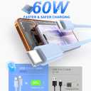 USB C Cable,4 Pack 10ft [Apple MFi Certified] 60W,Type-c Fast Charging Cable Compatible for iPhone 17/17 Air/17 Pro/17 Pro Max/16/16 Pro/16 Plus/16 Pro Max/15/15 Pro/15 Plus/15 Pro Max (Blue)