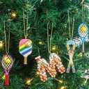 Christmas Letter Ornaments, Letter Ornaments for Xmas Tree,Hanging Christmas Ornament Gift for Mother Friends Sister Wife Grandma Women Men (-K, Gingerbread Man)