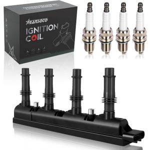 RANSOTO Ignition Coil Pack UF669 & Iridium Spark Plug 1675 Compatible with 2011-2019 Chevy Cruze Sonic Trax Volt Buick Encore 1.4L Replaces D521C 7805-1231