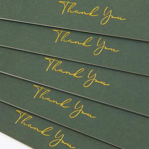 Crisky Green Thank You Cards with Envelopes & Stickers 50 Pack Bridal Shower Graduation Thank You Cards Small Business, Wedding Baby Shower Birthday Funeral Notes Bulk