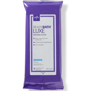 Medline MSC095101H Readybath Luxe Total Body Cleansing Heavyweight Washcloth, 1 Pound, 24 Count