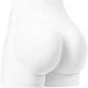 Kepblom High-Waisted Butt-Lifting Scrunch Gym Shorts for Women - Workout Yoga Biker, Seamless Spandex Booty Shorts (Small, Black)