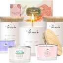 TRINIDa Scented Candles 120 Hrs, Soy Candles for Home Scented, Aromatherapy Candle Set, Lavender Candle Gifts for Women Birthday