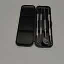 Dental Duty Dental Tools, Dental Pick for Teeth Cleaning Tools  Plaque Remover for Teeth with Teeth Cleaning Kit - Stainless Steel Dental Mirror for Teeth, Scraper and Scaler, (Black)