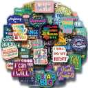 200PCS Motivational Stickers, Inspirational Positive Affirmation Stickers for Teens Adults Students Vinyl Decals for Water Bottles Laptop Vision Board Supplies