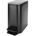 Cesun Small Bathroom Trash Can with Lid Soft Close, Step Pedal, 6 Liter / 1.6 Gallon Stainless Steel Garbage Can with Removable Inner Bucket, AntiFingerprint Finish (Matt Black)