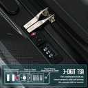 24 Inch Medium Checked Hardside Luggage, ABS+PC Hardshell Suitcase with Spinner Wheels TSA Lock, Lightweight Carry on Check Luggage with Scratch Resistant Surface (Black)