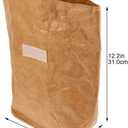 PRETYZOOM Kraft Bento Bag 12.20X11.81X4.33In Reusable Lunch Box Bag Environmentally-Friendly Insulated Cooler Tote Foldable Lightweight for Work Picnic