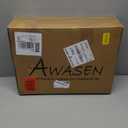 AWASEN Mid Century Nightstand, Rattan Side Table with Drawer, Modern Bedside Table with Storage and Solid Wood Legs for Living Room, Bedroom and Small Space (Brown)