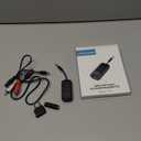 Premium Pro Bluetooth 5.4 Transmitter Receiver,Airplane Audio Adapter,Wireless Transmitter for TV/Travel Flight,Airline,Gym.Compatible with 2 AirPods/Headphones,Bluetooth Receiver for Car/Home Stereo (Black)