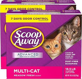 Scoop Away Advanced Multi Cat Clumping Cat Litter, 18.5lb, 2Pk