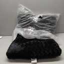 KSIIA Washable Dog Bed Anti-Slip Dog Crate Beds Deluxe Plush Kennel Pad Comfy Pet Sleeping Mat for Medium Dogs, 29" x 21", Black