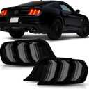 Smoke Lens LED Tail Lights Assembly Compatible with 2015-2023 Ford Mustang Taillights Rear Brake Lamp w/Sequential Signal Light