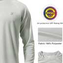 Roadbox Mens UPF 50+ UV Sun Protection Shirts Outdoor Long Sleeve SPF Rash Guard for Fishing Hiking Swimming Running, Large