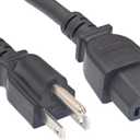 Cablelera North American Power Cord, NEMA 5-15P to IEC320 C15, 3', 14 AWG, 15A, 250V (ZWACPEAD-03)