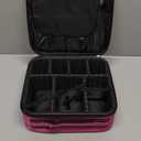 gzcz Travel Makeup Bag,Portable Makeup Case for Women,Professional Cosmetic Train Case Organizer Artist Storage Bag With Adjustable Dividers Brushes Toiletry Jewelry Digital Accessories (Small, Rose Red)