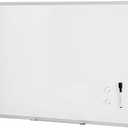 Amazon Basics Magnetic Dry Erase Whiteboard, 36"W x 24"H, Aluminum Frame, Silver/White, Easy to Install and Clean